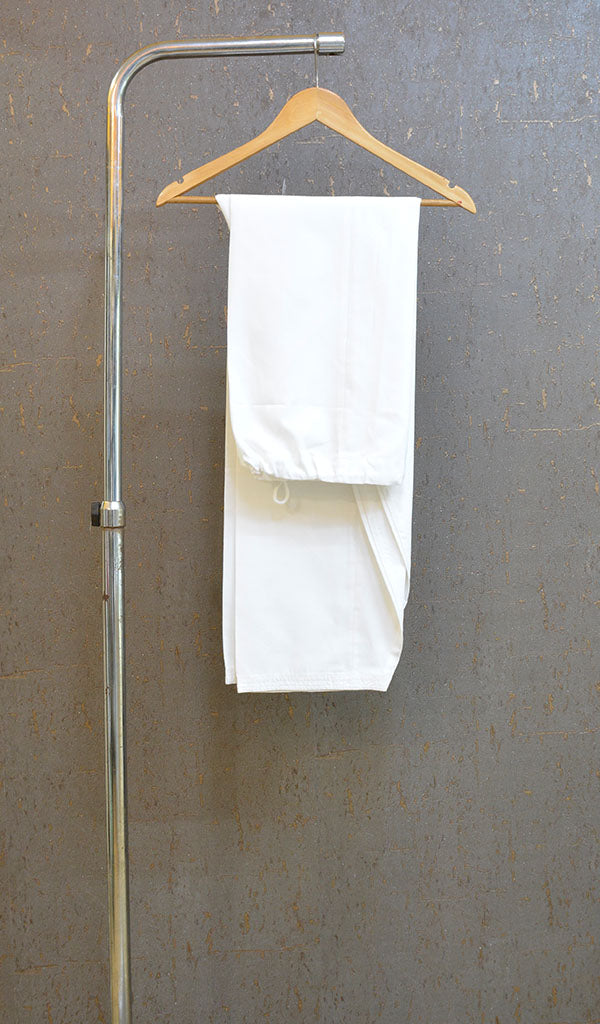 White Cotton Men's Salwar- NC03