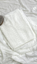 Load image into Gallery viewer, Women&#39;s Lakhnavi Handcrafted Modal Cotton Chikankari Kurta And Dupatta Set - HONC0197250
