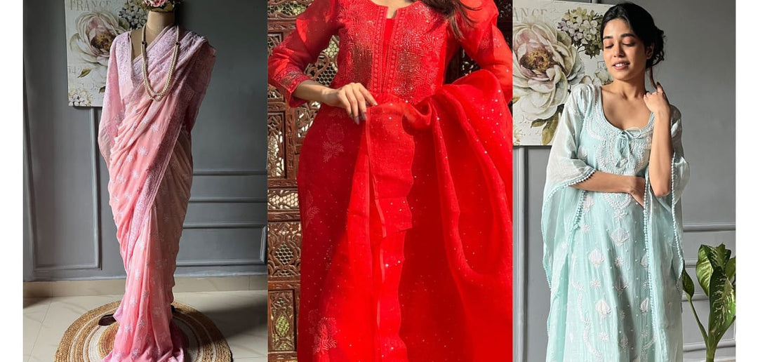 Chikankari embroidery