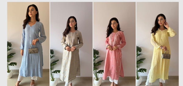 Which Chikankari Colour Suits Your Skin Tone? (Complete Shade Guide)