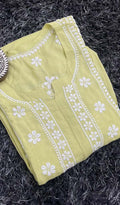 Sifa Women's Lucknowi Handcrafted Modal Cotton Chikankari Gown - HONC0122086