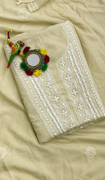 Load image into Gallery viewer, Women&#39;s Lakhnavi Handcrafted Modal Cotton Chikankari Kurta Dupatta- HONC0159574
