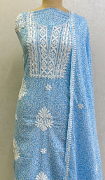 Load image into Gallery viewer, Women&#39;s Lakhnavi Handcrafted Mul Cotton Chikankari Kurta And Dupatta Set- HONC0144695