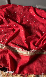 Load image into Gallery viewer, Navedaa Women's Lakhnavi Handcrafted Mul Chanderi UnStitched Kurta And Dupatta Set - HONC0318622