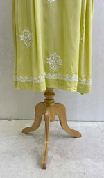 将图像加载到图库查看器中， Sifa Women&#39;s Lucknowi Handcrafted Modal Cotton Chikankari Gown - HONC0122086
