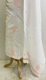 将图像加载到图库查看器中， Women&#39;s Lakhnavi Handcrafted Cotton Chikankari Kurta And Dupatta Set- HONC0161730
