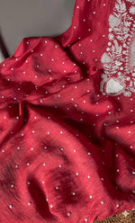 Load image into Gallery viewer, Navedaa Women's Lakhnavi Handcrafted Mul Chanderi UnStitched Kurta And Dupatta Set - HONC0318622