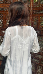 Load image into Gallery viewer, Aleena Women&#39;s Lucknowi Handcrafted Muslin Chikankari Kurti - HONC0209074
