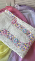 Sidra Women's Lakhnavi Handcrafted Cotton Chikankari Suit Material - HONC0233844