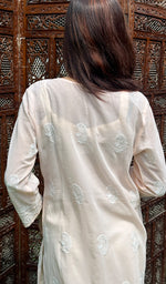 将图像加载到图库查看器中， Soniya Women&#39;s Lucknowi Handcrafted Cotton Chikankari Kurti -HONC0210116
