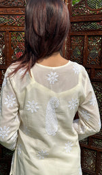 Load image into Gallery viewer, Women&#39;s Lucknowi Handcrafted Cotton Chikankari Kurti - HONC0212094
