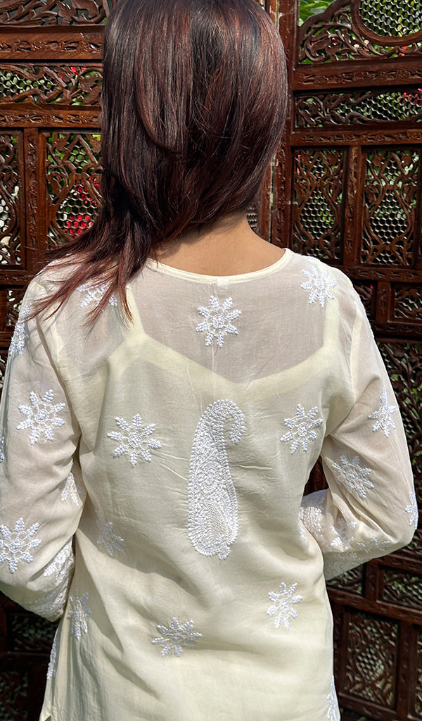 Women's Lucknowi Handcrafted Cotton Chikankari Kurti - HONC0212094