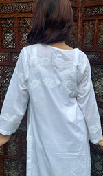 Load image into Gallery viewer, Women&#39;s Lucknowi Handcrafted Cotton Chikankari Kurti - HONC0197103
