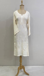 将图像加载到图库查看器中， Women&#39;s Lucknowi Handcrafted Muslin Chikankari Kurti - HONC0227285
