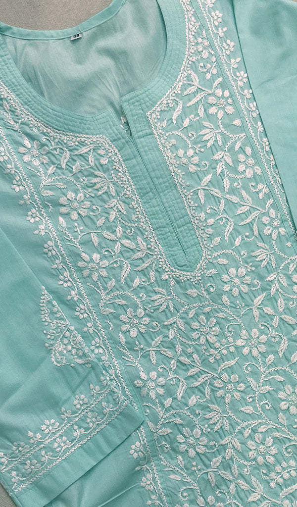 Iqra Women's Lucknowi Handcrafted Cotton Chikankari Kurti -  HONC0220803