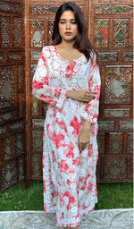 Load image into Gallery viewer, Women&#39;s Lakhnavi Handcrafted Mulmul Cotton Chikankari Kurti- HONC0229610
