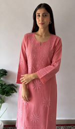 Cotton Chikankari Stitched Kurti HONC0340309