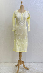 Load image into Gallery viewer, Aastha Women&#39;s Lucknowi Handcrafted Cotton Chikankari Kurti - HONC0161062
