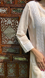 Load image into Gallery viewer, Areej Women&#39;s Lucknowi Handcrafted Cotton Chikankari Kurti - HONC0225189
