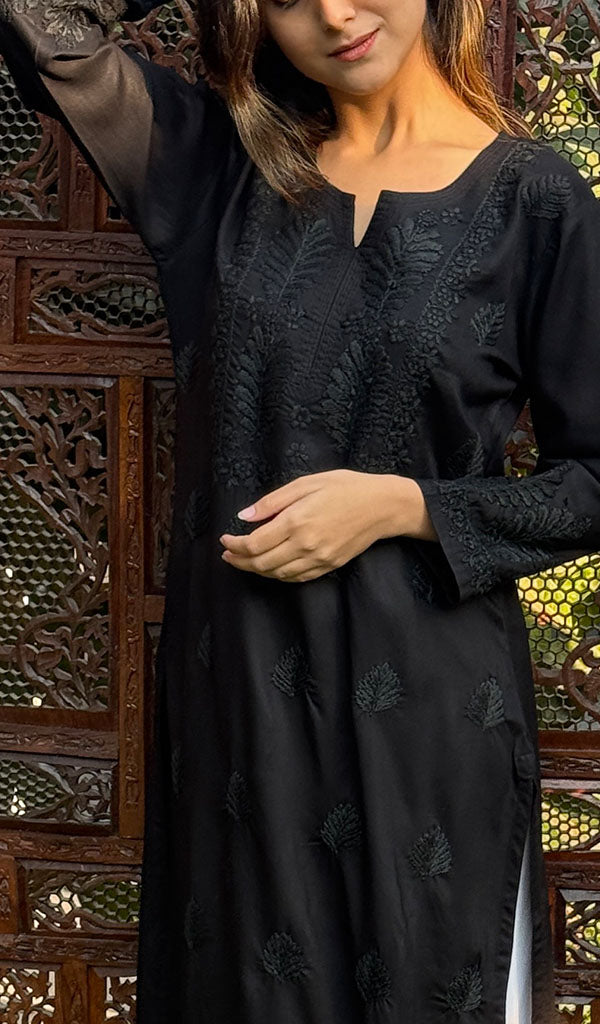 Women's Lucknowi Handcrafted Cotton Chikankari Kurti - HONC0232156