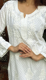 Load image into Gallery viewer, Women&#39;s Lucknowi Handcrafted Cotton Chikankari Kurti - HONC0167679
