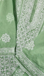 Load image into Gallery viewer, Women&#39;s Lakhnavi Handcrafted Cotton Chikankari Semi - Stitched Kurta and dupatta - HONC02122077
