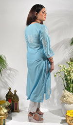 Women's Lucknowi Handcrafted Cotton Chikankari Kurti - HONC0135319