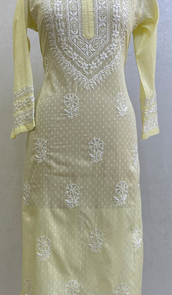 Aastha Women's Lucknowi Handcrafted Cotton Chikankari Kurti - HONC0161062