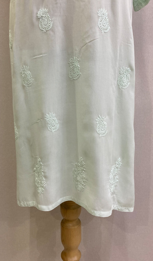 Faiza Women's Lucknowi Handcrafted Modal Cotton Chikankari Kurti - HONC0225827