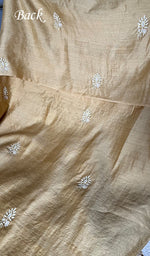 Load image into Gallery viewer, Women&#39;s Lakhnavi Handcrafted Munga Silk Unstitched Chikankari Kurta And Dupatta Set- HONC0278845
