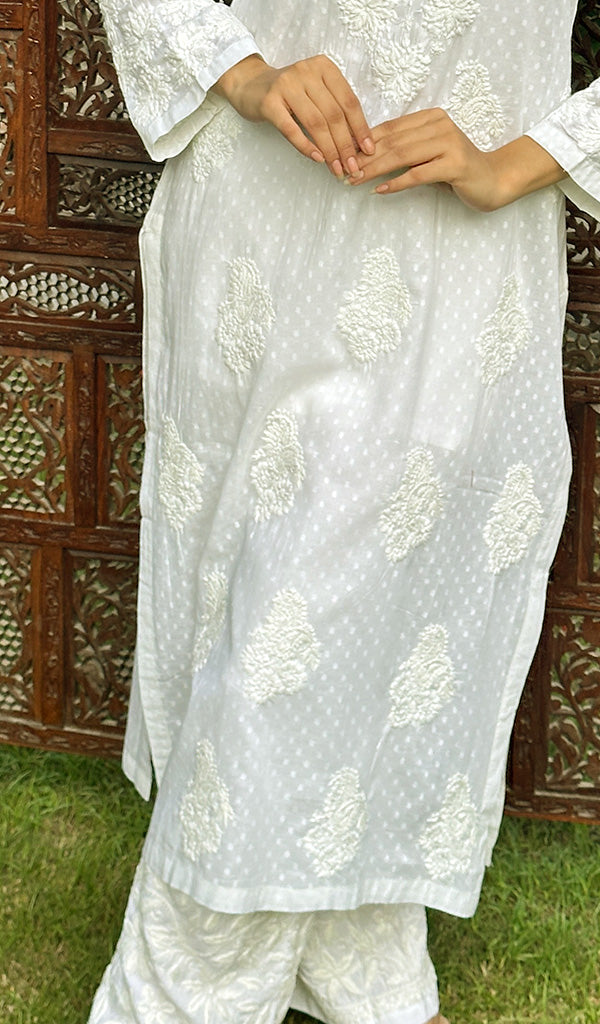 Women's Lucknowi Handcrafted Cotton Chikankari Kurti - HONC0167679