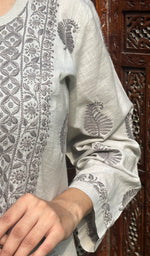 将图像加载到图库查看器中， Women&#39;s Lucknowi Handcrafted Cotton Chikankari Kurti - HONC0232115
