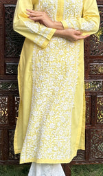 Load image into Gallery viewer, Iqra Women&#39;s Lucknowi Handcrafted Cotton Chikankari Kurti - HONC0161245
