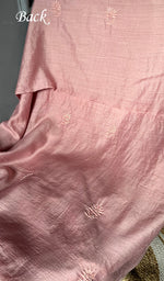 将图像加载到图库查看器中， Women&#39;s Lakhnavi Handcrafted Munga Silk Unstitched Chikankari Kurta And Dupatta Set- HONC0278123
