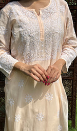 Load image into Gallery viewer, Shiza Women&#39;s Lucknowi Handcrafted Cotton Chikankari Kurti - HONC0226737
