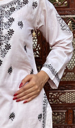 Load image into Gallery viewer, Women&#39;s Lucknowi Handcrafted Cotton Chikankari Kurti - HONC0164404
