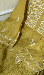 Load image into Gallery viewer, Women&#39;s Lakhnavi Handcrafted Mul Chanderi Semi - Stitched Kurta And Dupatta Set - HONC0222977
