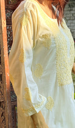 Load image into Gallery viewer, Women&#39;s Lucknowi Handcrafted Cotton Chikankari Kurti - HONC0232242
