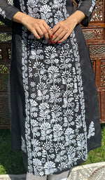 Load image into Gallery viewer, Naira Women&#39;s Lucknowi Handcrafted Cotton Chikankari Kurti - HONC0197064
