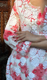 将图像加载到图库查看器中， Women&#39;s Lakhnavi Handcrafted Mulmul Cotton Chikankari Kurti- HONC0229610
