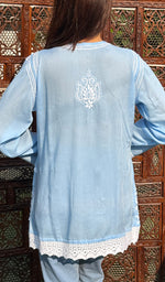 将图像加载到图库查看器中， Alshifa Women&#39;s Lakhnavi Handcrafted Modal Cotton Chikankari Top - HONC0246790
