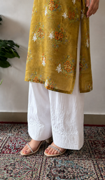 Women's Lakhnavi Handcrafted Kota Cotton Chikankari Kurti - HONC033361