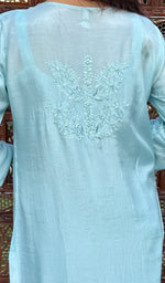 Load image into Gallery viewer, Aleena Women&#39;s Lucknowi Handcrafted Muslin Chikankari Kurti - HONC0209159
