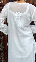 Load image into Gallery viewer, Women&#39;s Lucknowi Handcrafted Cotton Chikankari Kurti - HONC0234424
