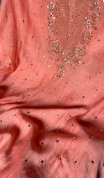 Load image into Gallery viewer, Women&#39;s Lakhnavi Handcrafted Mul Chanderi Unstitched Kurta And Dupatta Set - HONC0307134
