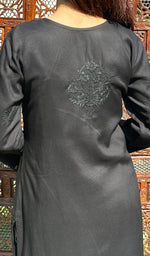 Load image into Gallery viewer, Women&#39;s Lucknowi Handcrafted Modal Cotton Chikankari Kurti - HONC0233236
