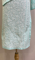 将图像加载到图库查看器中， Iqra Women&#39;s Lucknowi Handcrafted Cotton Chikankari Kurti -  HONC0220803
