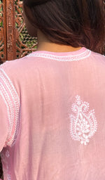 将图像加载到图库查看器中， Alshifa Women&#39;s Lakhnavi Handcrafted Modal Cotton Chikankari Top - HONC0246748
