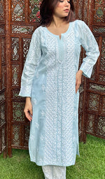 Load image into Gallery viewer, Jubina Women&#39;s Lucknowi Handcrafted Cotton Chikankari Kurti - HONC0229657
