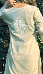 Load image into Gallery viewer, Women&#39;s Lucknowi Handcrafted Cotton Chikankari Kurti - HONC01612780
